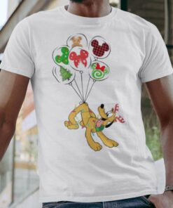 Pluto Balloon Up Christmas T-shirt