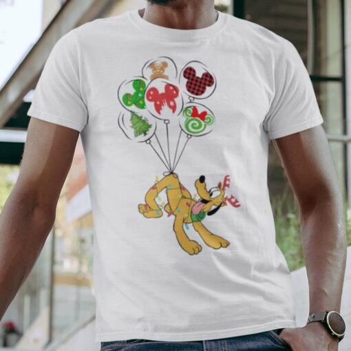 Pluto Balloon Up Christmas T-shirt