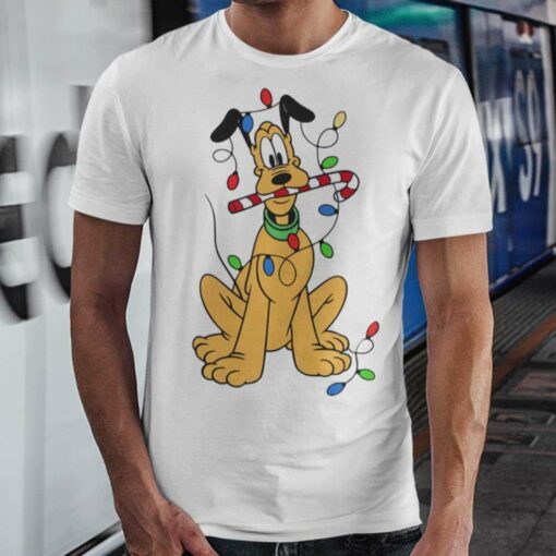 Pluto Christmas Light T-shirt Disney