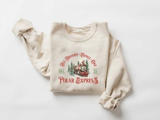 Polar Express Christmas Train Sweatshirt Unique Xmas Gift