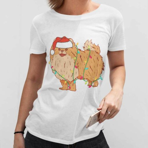 Pomeranian Christmas Light T-Shirt