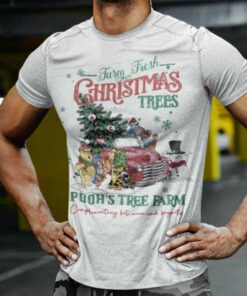 Pooh’s Tree Farm Christmas Trees T-shirt Winnie The Pooh
