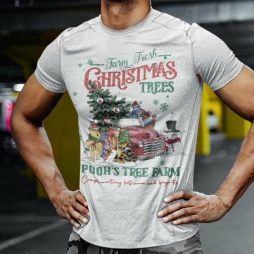 Pooh’s Tree Farm Christmas Trees T-shirt Winnie The Pooh