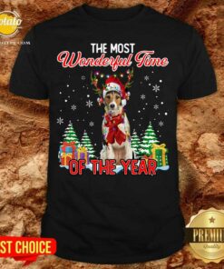 Premium Wire Fox Terrier The Most Wonderful Time Of The Year Christmas Shirt Premium Wire Fox Terrier The Most Wonderful Time Of The Year Christmas Shirt