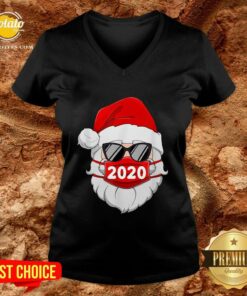 Pretty Santa With Face Mask Christmas Shirt Pretty Santa With Face Mask Christmas Shirt