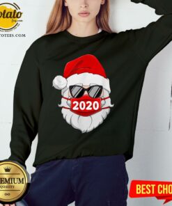 Pretty Santa With Face Mask Christmas Shirt 3 Pretty Santa With Face Mask Christmas Shirt 4