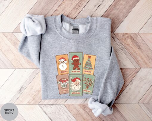 Retro Christmas Tarot Card Sweatshirt Unique Xmas Gift