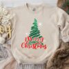 Retro Merry Christmas Pin Tree Sweatshirt