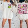 Retro Movie In My Grinch Era Pink Grinchmas Christmas Sweatshirt