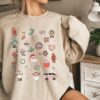 Retro Unisex Cute Christmas Doodle Sweatshirt Lovely Unique Xmas Gift