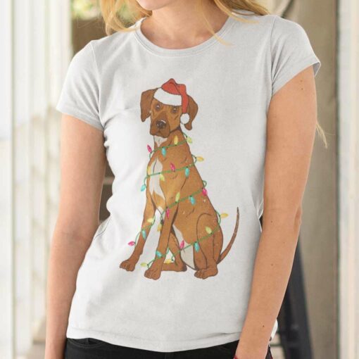 Rhodesian Ridgeback Christmas Light T-Shirt