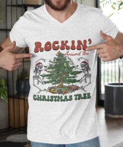 Rockin’ Around The Christmas Tree Skeleton T-shirt