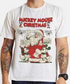 Santa Mickey Minnie Mouse Merry Very Christmas T-shirt