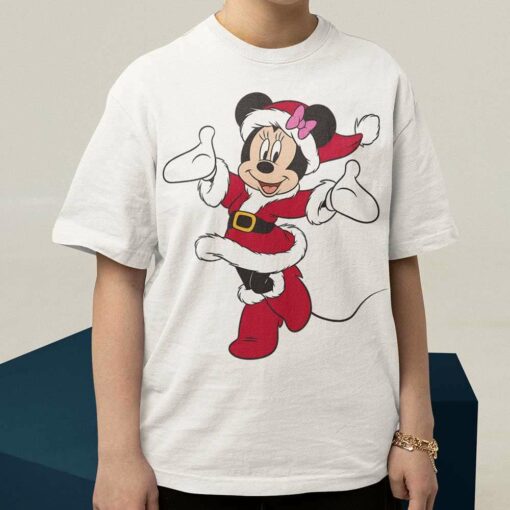 Santa Minnie Mouse Holiday Christmas T-Shirt Disney