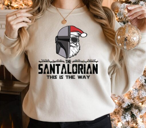 Santalorian Star Wars Mandalorian Christmas Sweatshirt Unique Xmas Gift