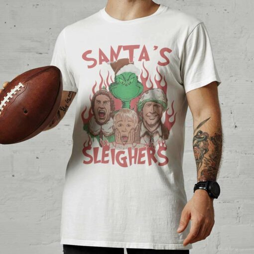 Santa’s Sleighers Grinch Elf Home Alone National Lampoon Christmas T-shirt