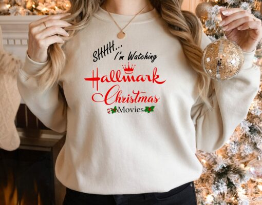 Shhhh… I’m Watching Hallmark Christmas Movies Funny Unique Xmas Gift