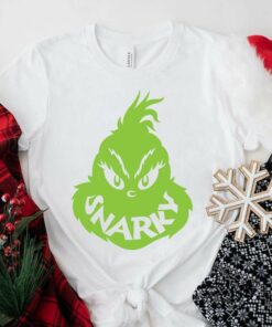Snarky Grinch Face Christmas T-Shirt