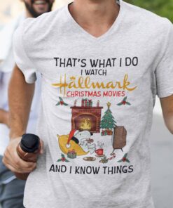 Snoopy Thats What I Do I Watch A Hallmark Christmas Movies T-shirt