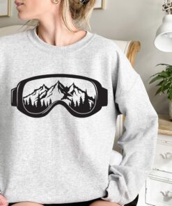 Snowboarding Glasses Sweatshirt Cozy Unique Xmas Gift