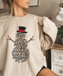 Snowman Christmas Sweatshirt Cozy Unique Xmas Gift
