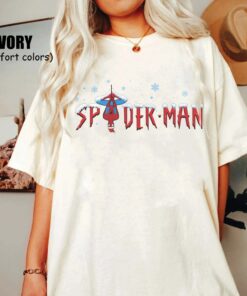 Spider Man Christmas Comfort Colors Disneyland MCU Characters Xmas Sweatshirt