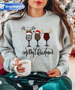 Spirits Santa Reindeer Gnome Hat Merry Christmas Sweatshirt