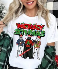 Star Wars Darth Vader Stormtrooper Merry Sithmas Christmas Lights Funny Sweatshirt Unique Xmas Gift