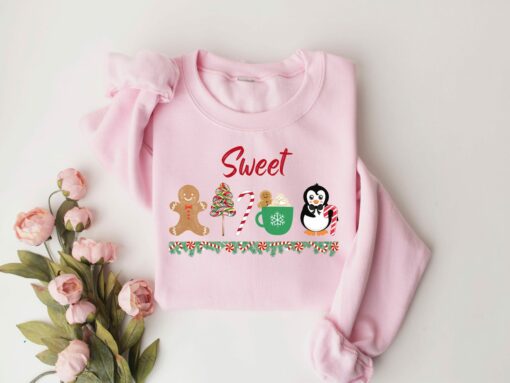 Sweet Christmas Gingerbread Cookies Sweatshirt Cozy Unique Xmas Gift