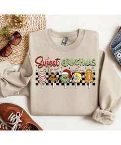 Sweet Grinchmas And Friends Candy Christmas Sweatshirt Lovely Unique Xmas Gift