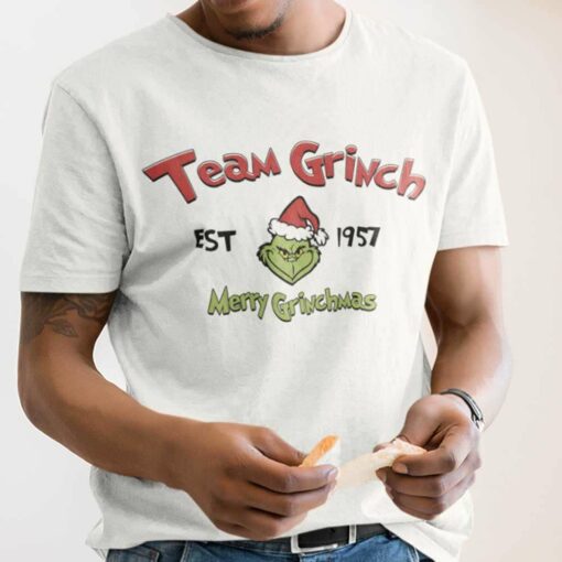 Team Grinch Est 1957 Merry Grinchmas White Tee