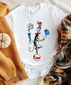 The Cat In The Hat Balancing Act Christmas T-Shirt Dr Seuss