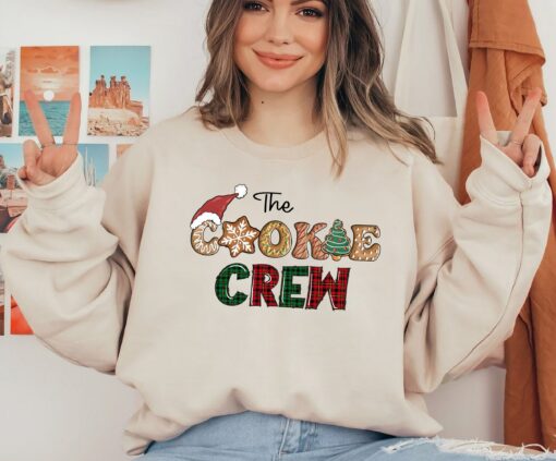 The Cookie Baking Crew Shirt Matching Family Sweatshirt Cute Unique Christmas Gift