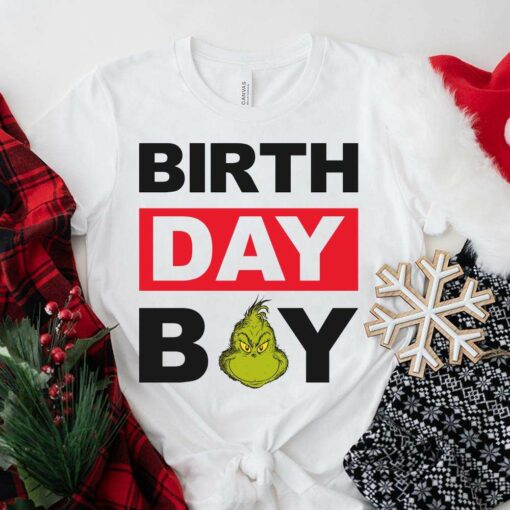 The Grinch Birthday Boy Christmas T-Shirt