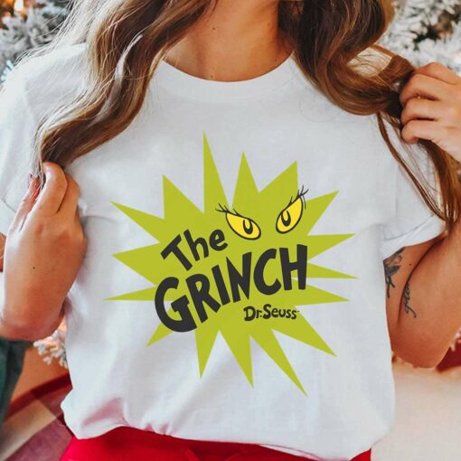 The Grinch Green Starburst Christmas T-Shirt Dr Seuss