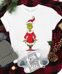 The Grinch Santa Claus Christmas White Tee