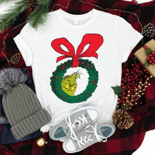 The Grinch Wreath Christmas T-Shirt