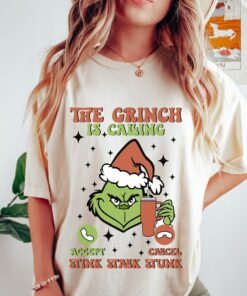 The Grinchy Is Calling Accept Or Cancel Funny Christmas Sweatshirt Humor Unique Xmas Gift