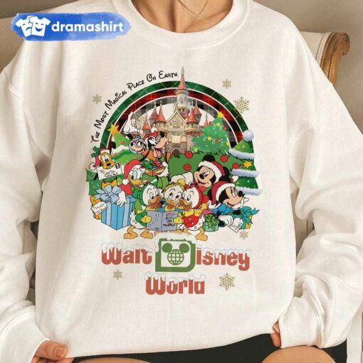 The Most Magical Place On Earth Castle Walt Disney World Christmas Sweatshirt