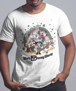 The Most Magical Place On Earth Christmas Rainbow Mickey Friends T-shirt Disney