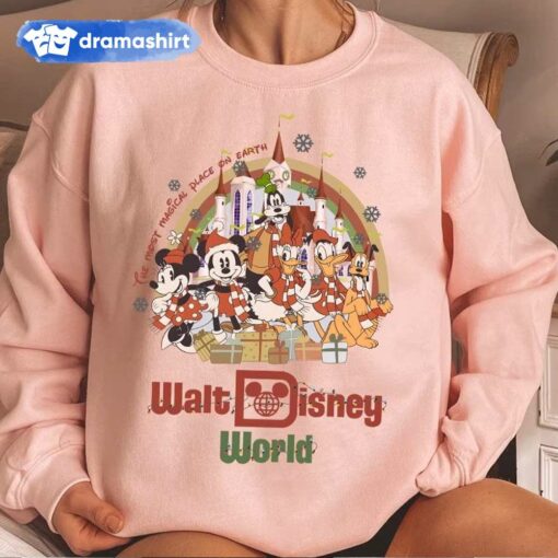 The Most Magical Place On Earth Walt Disney World Christmas Sweatshirt