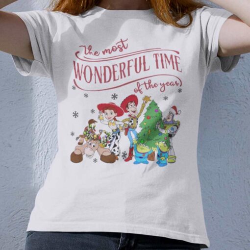 The Most Wonderful Time Of The Year Christmas White Tee Toy Story