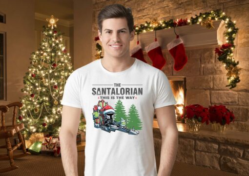 The Santalorian This Is The Way Star Wars Mandalorian Christmas Sweatshirts