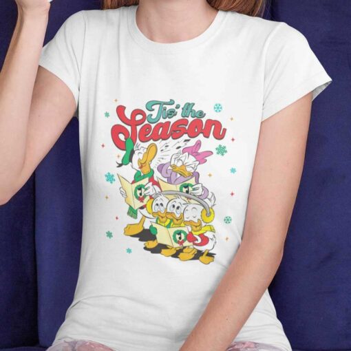 Tis’ The Season Donald Daisy Duck, Huey, Dewey, and Louie Sing Christmas T-shirt