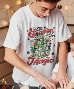 Tis The Season For Magic Mickey Minnie Donald Daisy Goofy Pluto Christmas T-shirt Disney