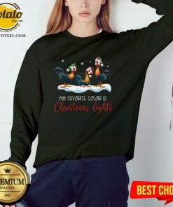 Top Hei Hei My Favorite Color Is Christmas Lights Shirt 4