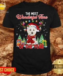 Top West Highland White Terrier The Most Wonderful Time Of The Year Ugly Christmas Shirt Top West Highland White Terrier The Most Wonderful Time Of The Year Ugly Christmas Shirt