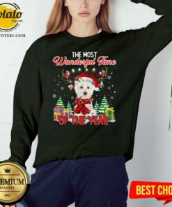 Top West Highland White Terrier The Most Wonderful Time Of The Year Ugly Christmas Shirt 4
