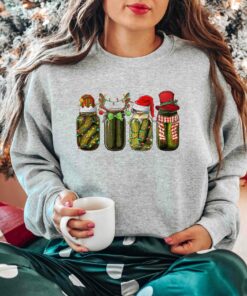 Vintage Christmas Pickle Sweatshirt Lovely Unique Xmas Gift