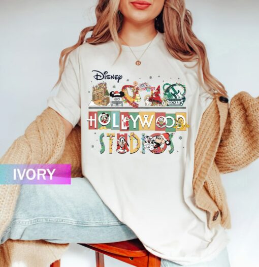 Vintage Disneyworld Hollywood Studios Christmas Mickey And Friends Party 2023 Sweatshirt Lovely Unique Xmas Gift